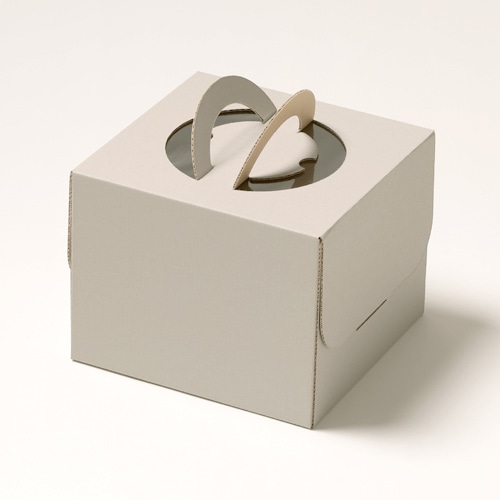 サガシキ ケーキ箱 ナチュラルグレー デコ箱 5号 H150 EGR004AA_S_50 25枚/束(ご注文単位2束)【直送品】