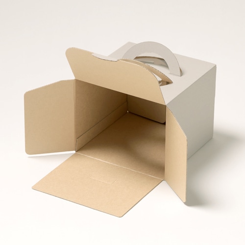 サガシキ ケーキ箱 ナチュラルグレー デコ箱 5号 H150 EGR004AA_S_50 25枚/束(ご注文単位2束)【直送品】