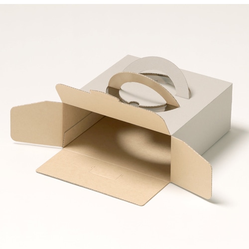 サガシキ ケーキ箱　ナチュラルグレー　デコ箱 5号　H80　 EGR008AA_S_50 25枚/束（ご注文単位2束）【直送品】