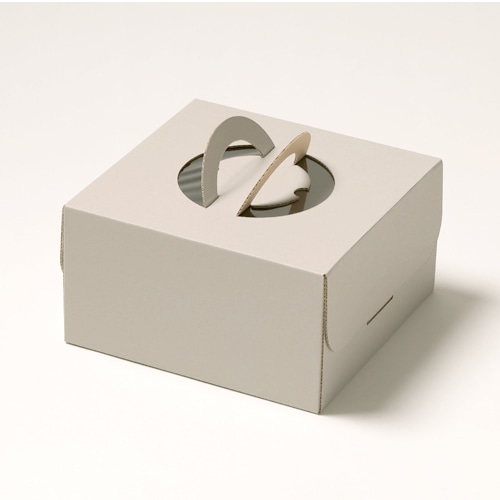 サガシキ ケーキ箱 ナチュラルグレー デコ箱 6号 H125 EGR005AA_S_50 25枚/束(ご注文単位2束)【直送品】