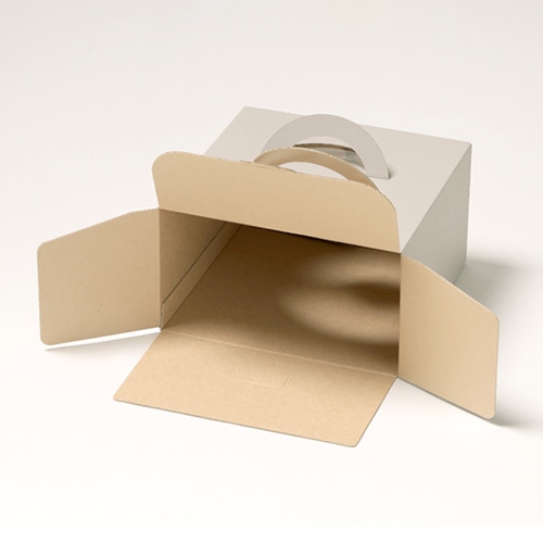 サガシキ ケーキ箱 ナチュラルグレー デコ箱 6号 H125 EGR005AA_S_50 25枚/束(ご注文単位2束)【直送品】