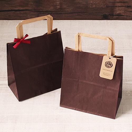 サガシキ 手提げ紙袋 ショコラ H平181 50枚入 PAB041AA_S_50 50枚/束(ご注文単位1束)【直送品】