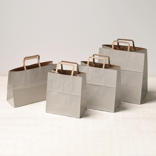 サガシキ 手提げ紙袋 ナチュラルグレー L 100枚入 PAB048AA_S_100 100枚/束(ご注文単位1束)【直送品】