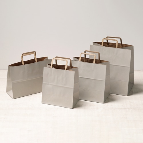 サガシキ 手提げ紙袋 ナチュラルグレー RP 100枚入 PAB049AA_S_100 100枚/束(ご注文単位1束)【直送品】