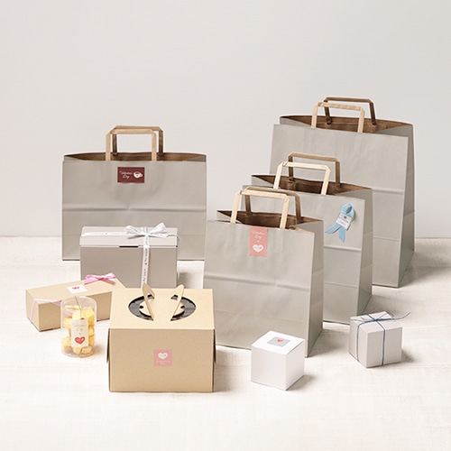 サガシキ 手提げ紙袋 ナチュラルグレー RP 100枚入 PAB049AA_S_100 100枚/束(ご注文単位1束)【直送品】