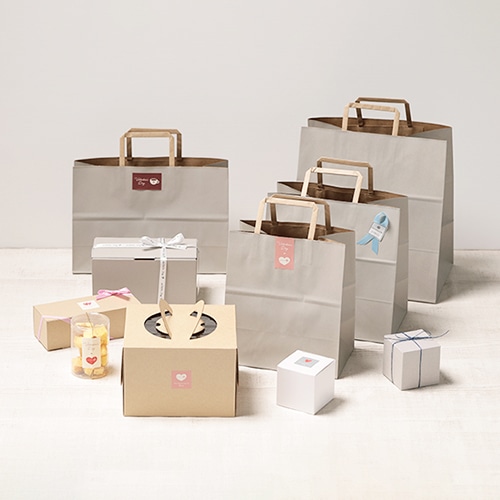 サガシキ 手提げ紙袋 ナチュラルグレー RP 200枚入 PAB049AA_S_200 200枚/束(ご注文単位1束)【直送品】