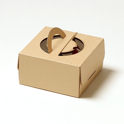 サガシキ ケーキ箱 エコクラフトデコ箱 4号 H80 50枚入 ECL007AA_S_50 50枚/束(ご注文単位1束)【直送品】