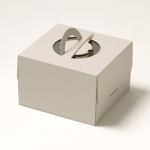 サガシキ ケーキ箱 ナチュラルグレーデコ箱 6号 H150 EGR006AA_S_50 50枚/束(ご注文単位1束)【直送品】