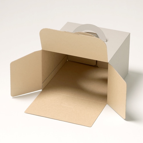 サガシキ ケーキ箱 ナチュラルグレーデコ箱 6号 H150 EGR006AA_S_50 50枚/束(ご注文単位1束)【直送品】