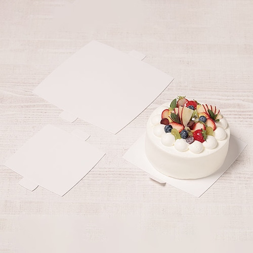 サガシキ ケーキトレー nw紙トレー 角 ホワイト 5号 50枚入 NWT008AA_S_50 50枚/束(ご注文単位1束)【直送品】