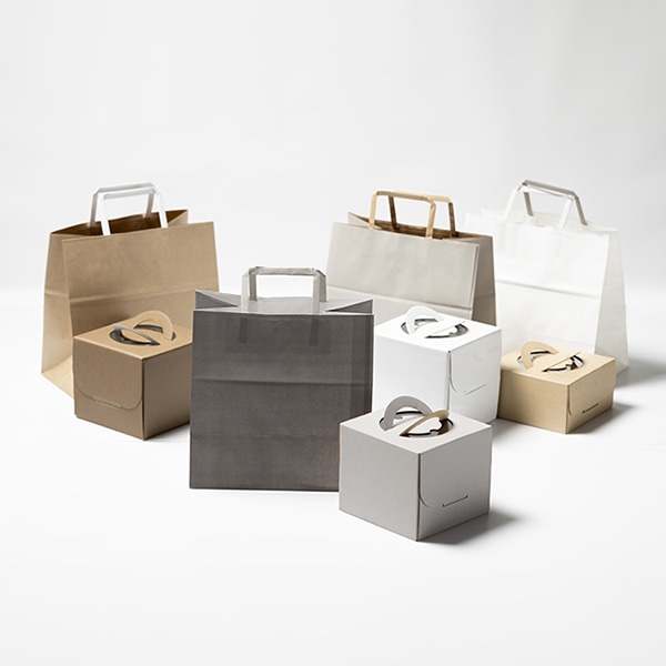 サガシキ 紙袋 M ダークグレー 200枚入/束(ご注文単位1束)【直送品】