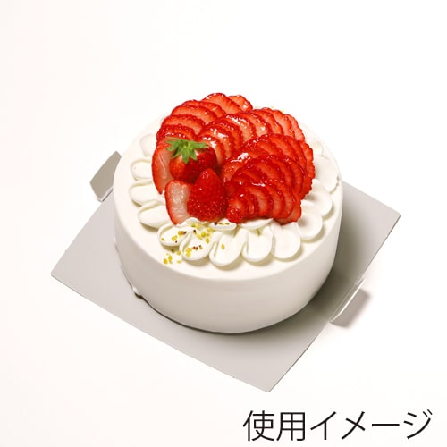 サガシキ ホールケーキ箱 紙トレー ナチュラルグレー 角5号 100枚 NWT014AA_S_100 100枚/袋（ご注文単位1袋）【直送品】