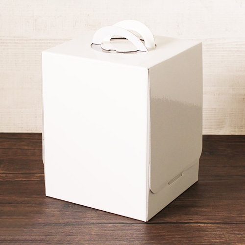 サガシキ ケーキ箱 白ムジ トールデコ箱 6号 H300 10枚 WMJ010AA＿S＿50 10枚/袋（ご注文単位3袋）【直送品】