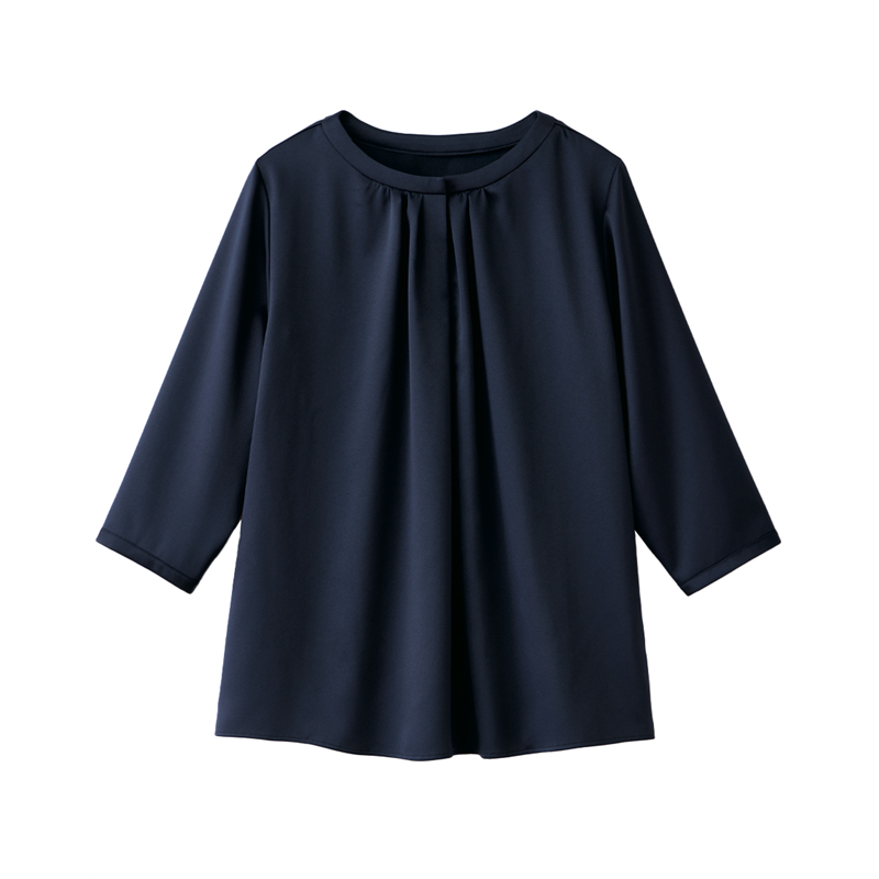 サーヴォ レディース ブラウス 七分袖 19号 ネイビー GBLL-2566-K3 1枚（ご注文単位1枚）【直送品】