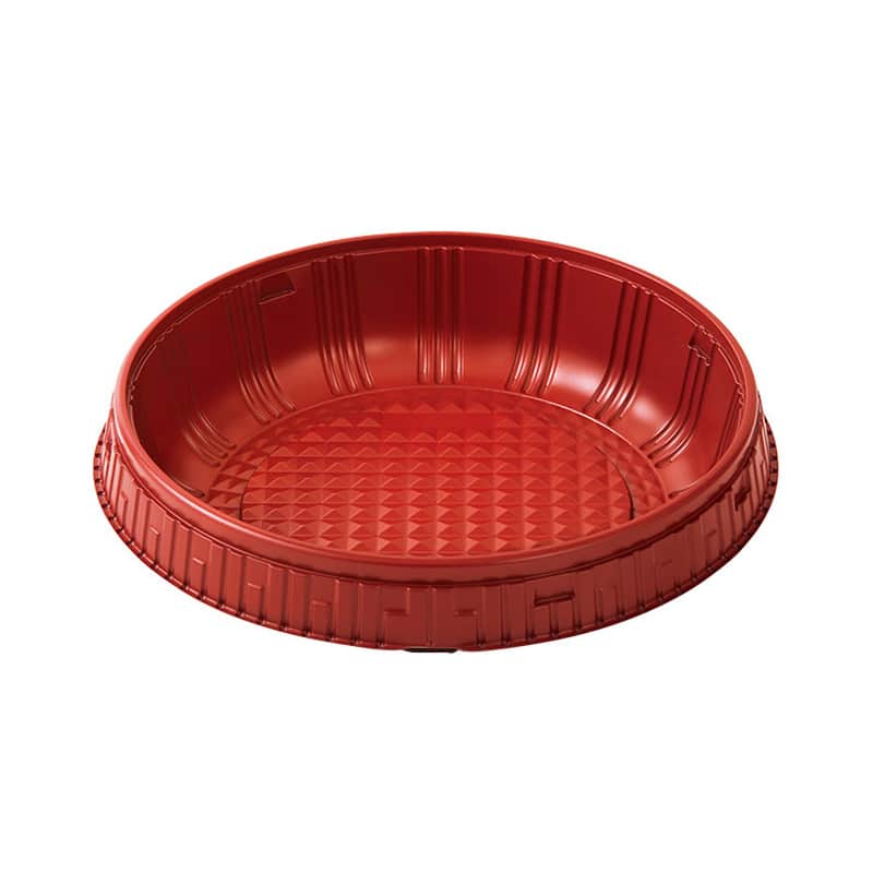 ケーピープラテック 丼容器 KNB-200 中皿アサ 赤 50枚/袋（ご注文単位8袋）【直送品】