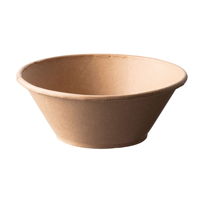 ケーピープラテック 紙カップ容器 KM麺鉢 本体 185-1000 ナチュラル 50枚/袋（ご注文単位6袋）【直送品】