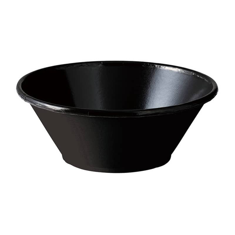 ケーピープラテック 紙カップ容器 KM麺鉢 本体 185-1000 ブラック 50枚/袋（ご注文単位6袋）【直送品】