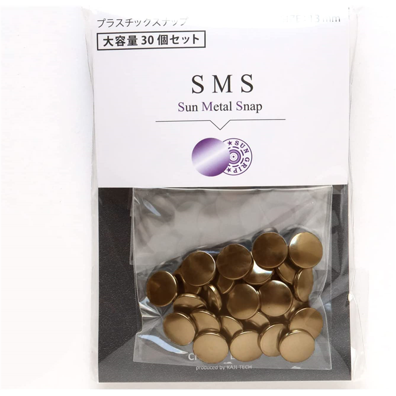 CHERRY LABEL SUN METAL SNAP メタル風スナップ 13mm 大容量 30組入 アンティークゴールド SMS13-AG-30 1袋(ご注文単位1袋)【直送品】
