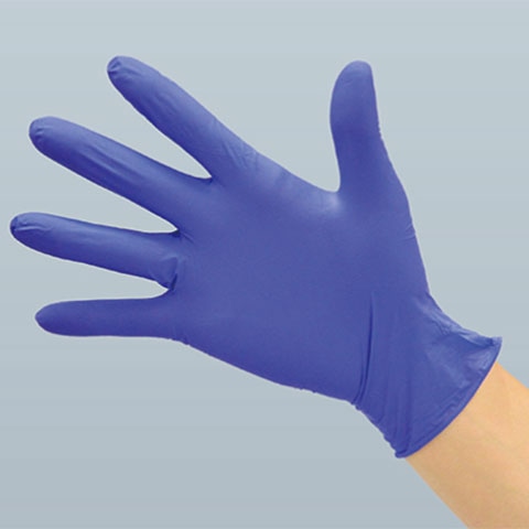 PS 使い捨て手袋 ニトリル スーパーライト 粉無 SS 濃紺 200枚/箱(ご注文単位20箱)【直送品】