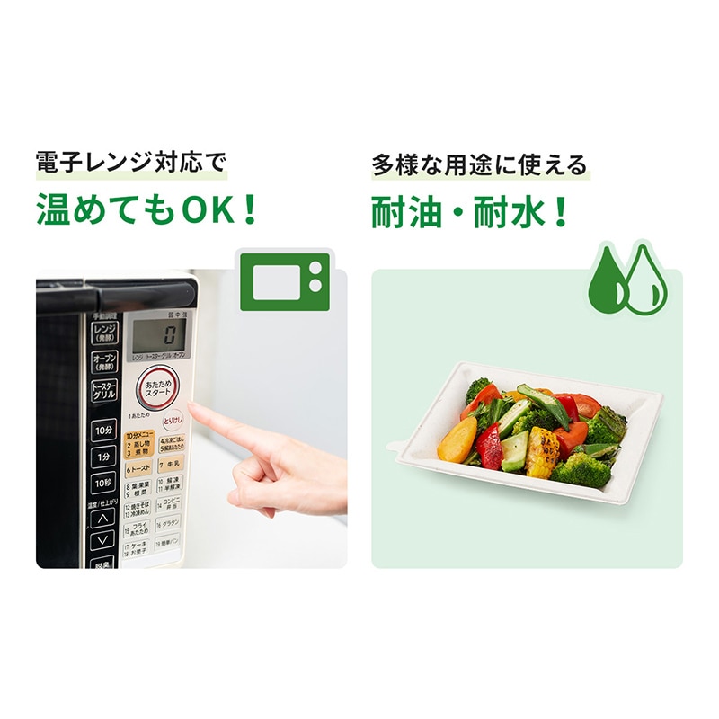 プレート WB麦バガスプレート 本体 20-15 白色 50枚/袋(ご注文単位16袋)【直送品】