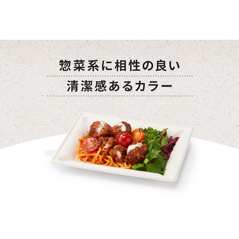 プレート WB麦バガスプレート 本体 20-15 白色 50枚/袋(ご注文単位16袋)【直送品】