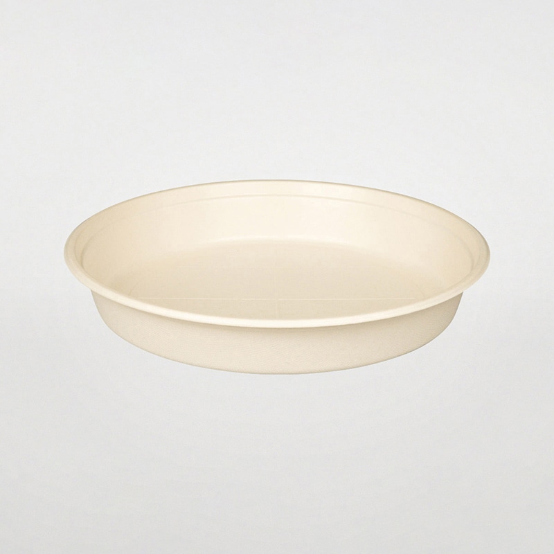 寿司容器 BB竹バガスラミ丸桶3 本体 10枚/袋(ご注文単位16袋)【直送品】