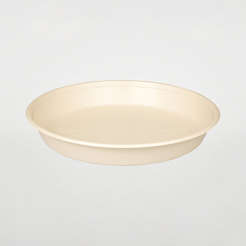 寿司容器 BB竹バガスラミ丸桶4 本体 10枚/袋(ご注文単位10袋)【直送品】