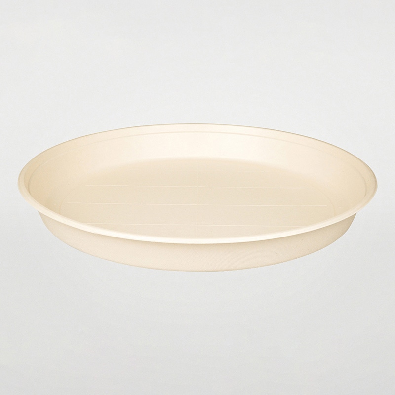 寿司容器 BB竹バガスラミ丸桶6 本体 10枚/袋(ご注文単位8袋)【直送品】