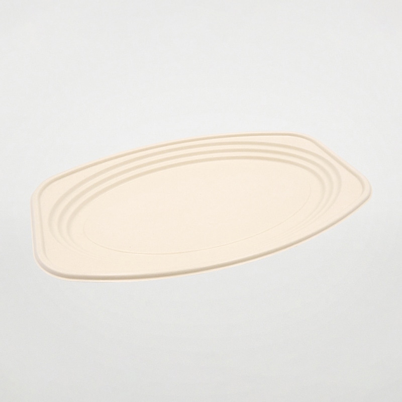 オードブル容器 BB竹バガスオードブル ラミ 小判1 10枚/袋(ご注文単位25袋)【直送品】