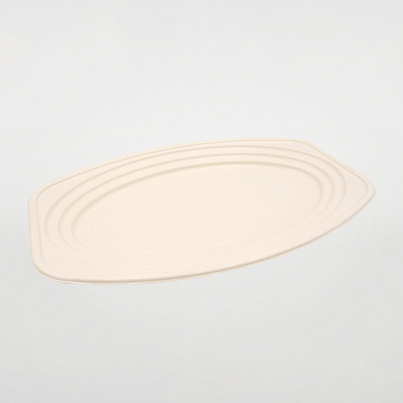 オードブル容器　BB竹バガスオードブル　ラミ 小判2  10枚/袋（ご注文単位15袋）【直送品】