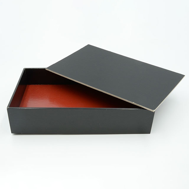 仕出容器 黒内朱 貼箱 1.5合 10個/袋(ご注文単位6袋)【直送品】