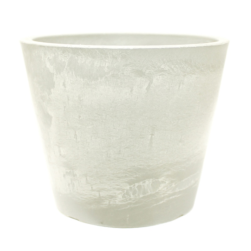 マッセ フラワーポット　マーブル S　ホワイト C-182 1個（ご注文単位4個）【直送品】