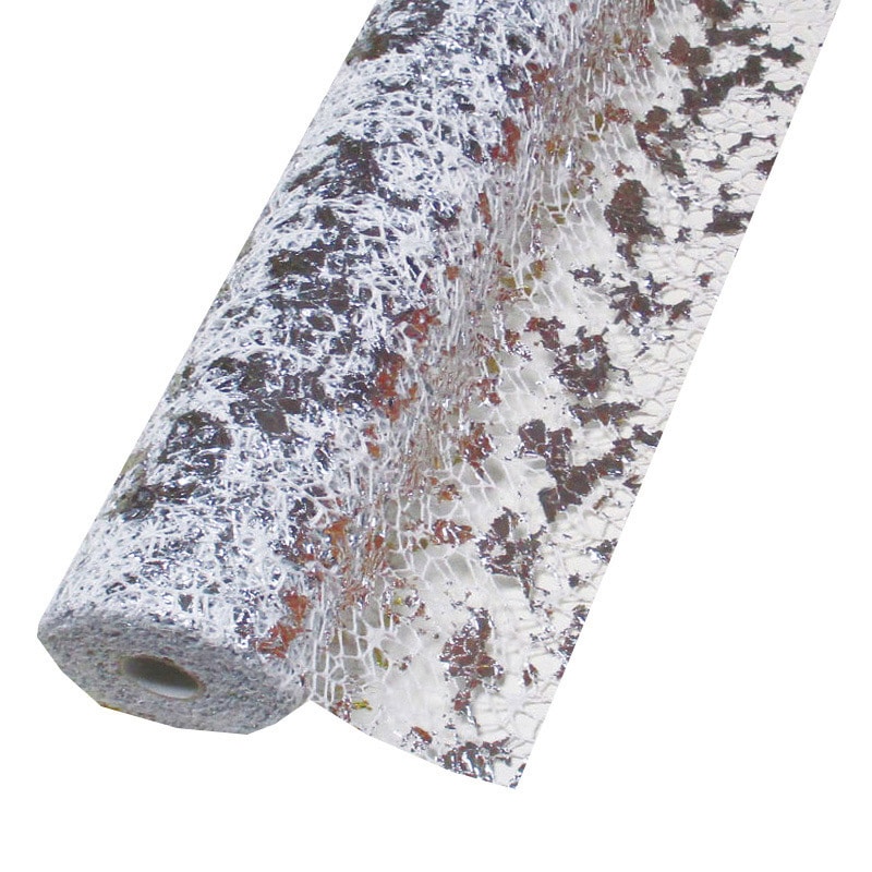 マッセ ラッピングロール　シャインネット No.2　ホワイト／シルバー 233002 1本（ご注文単位1本）【直送品】