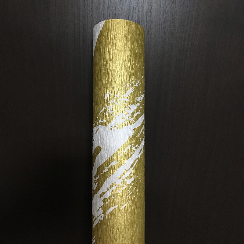 マッセ ラッピングロール 墨絵クレープ No.32 ホワイト×ゴールド 25032 1本(ご注文単位1本)【直送品】