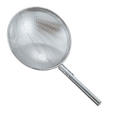 神子島製作所 18-8 パンチング 網ヒシャク φ25cm×柄25cm(穴径2mm) 1個(ご注文単位1個)【直送品】