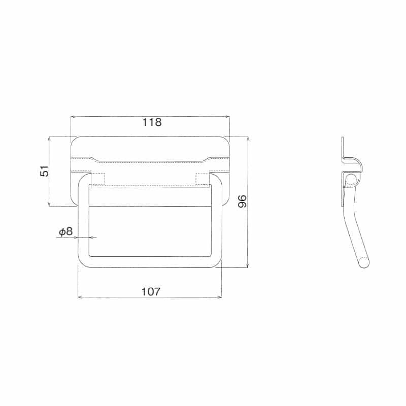 スギコ産業 18-8ステンレス多目的取手 2個組 TA4135-TO-1000NL 1個（ご注文単位1個）【直送品】