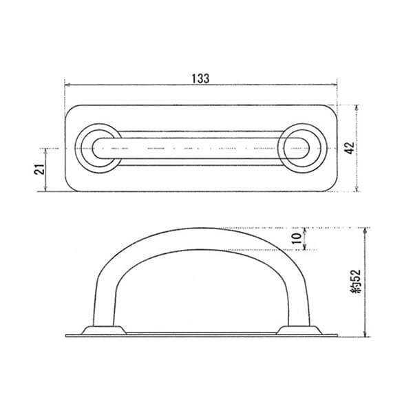 スギコ産業 18-8ステンレス多目的取手 2個組 TA4137-TO-990 1個（ご注文単位1個）【直送品】