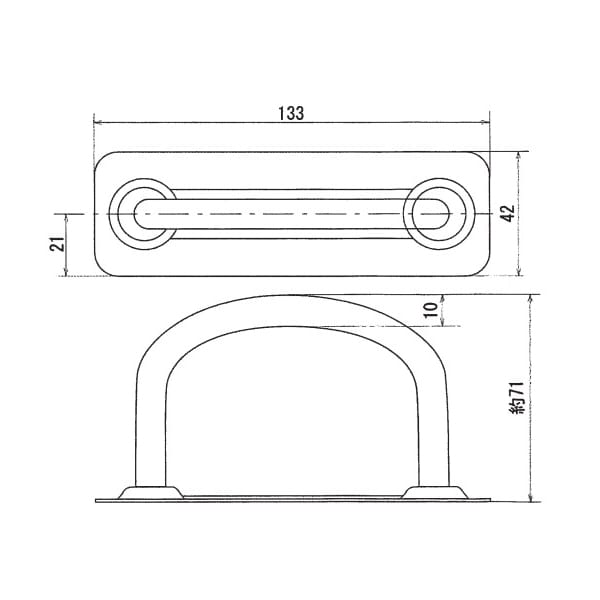 スギコ産業 18-8ステンレス多目的取手 2個組 TA4138-TO-990L 1個（ご注文単位1個）【直送品】
