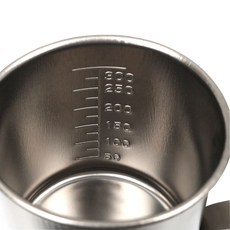 スギコ産業 チタン計量カップ ビーカー 口・手付 300cc SA1862-TN-633H-300cc 1個(ご注文単位1個)【直送品】