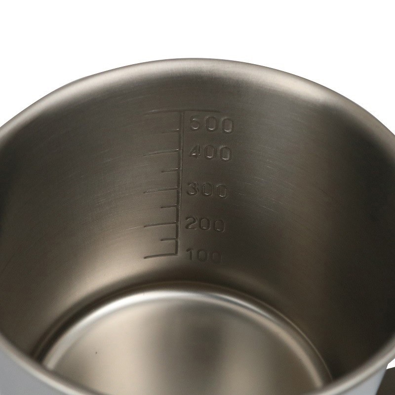 スギコ産業 チタン計量カップ ビーカー 口・手付 500cc SA1863-TN-634H-500cc 1個(ご注文単位1個)【直送品】