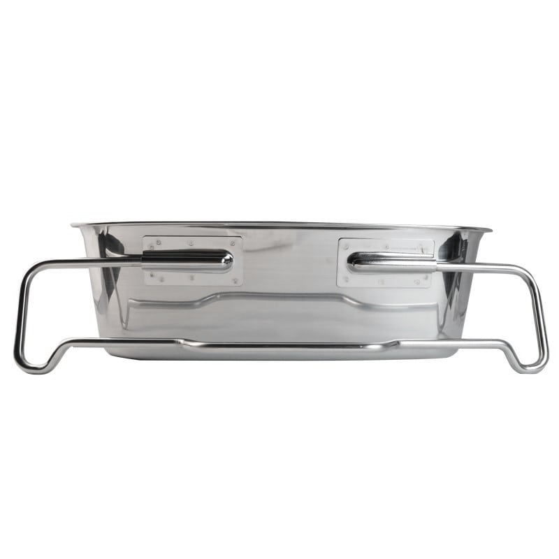 スギコ産業 18-8 給食バット運搬型 積み重ねハンドル付 研磨有 H120mm SA1903-SK-6038-5 1個(ご注文単位1個)【直送品】