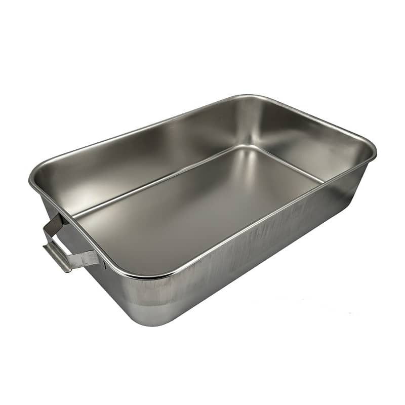 杉山工業 18-8給食バット・固定ハンドル 半カールフラット フランジ SK-6038XK 28L SA1881 1個（ご注文単位1個）【直送品】