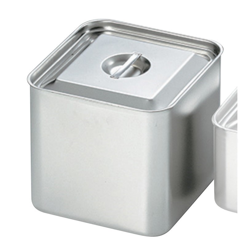 スギコ産業 18-8 角型ベインマリーポット フタ付 手無 250×250×H235mm SA0860-SH-3010NH 1個（ご注文単位1個）【直送品】