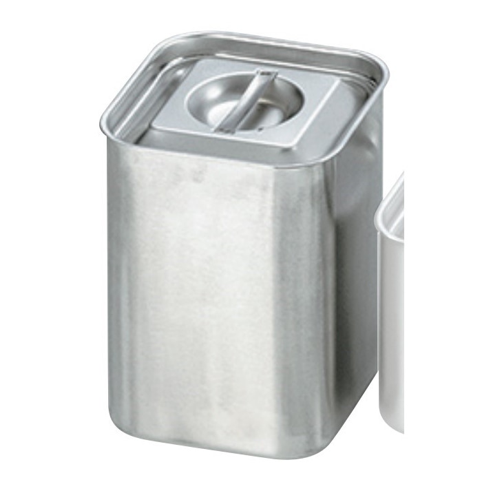 スギコ産業 18-8 角型ベインマリーポット フタ付 手無 165×165×H235mm SA0863-SH-3040NH 1個（ご注文単位1個）【直送品】