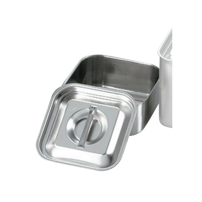 >スギコ産業 18-8 角型ベインマリーポット フタ付 手無 165×165×H75mm SA0856-SH-3060NH 1個（ご注文単位1個）【直送品】