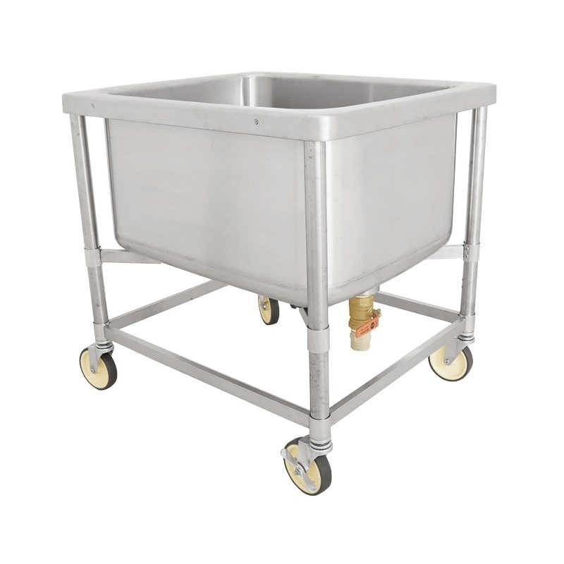 スギコ産業 18-8 深型移動式流し台 140L SA2228-SH-8070N 1個（ご注文単位1個）【直送品】