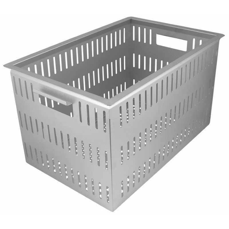 スギコ産業 18-8 軽量ステンレスコンテナ 底面高通気タイプ SA2240-ST-1A290 1個（ご注文単位1個）【直送品】