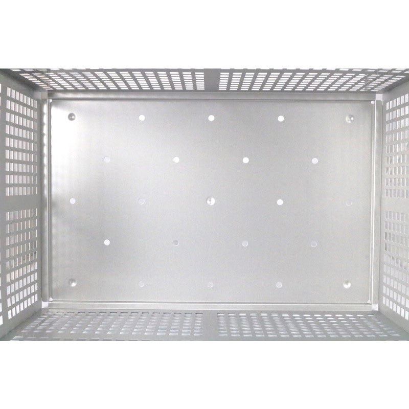 スギコ産業 18-8 軽量ステンレスコンテナ 側面高通気タイプ SA2241-ST-2A290 1個(ご注文単位1個)【直送品】