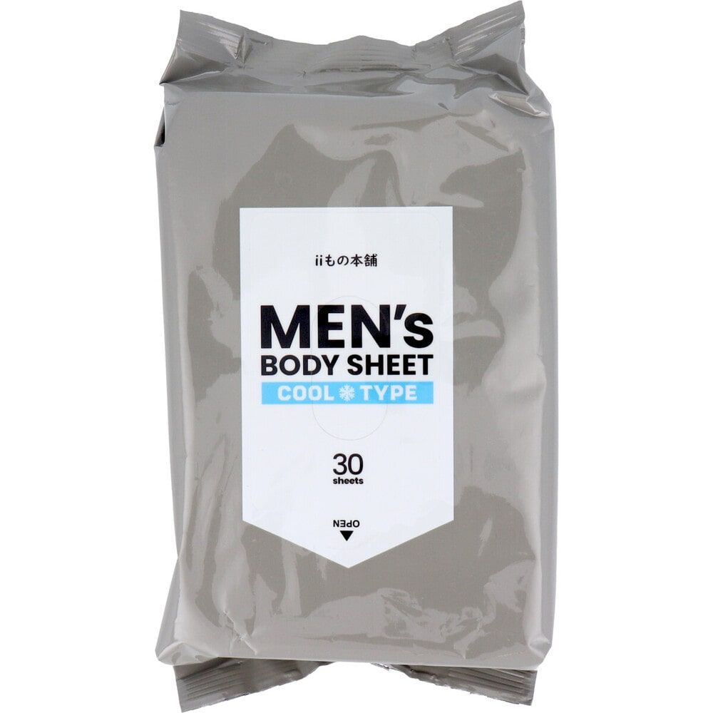 iiもの本舗 メンズ ボディシート クールタイプ 徳用 30枚入 1個(ご注文単位1個)【直送品】