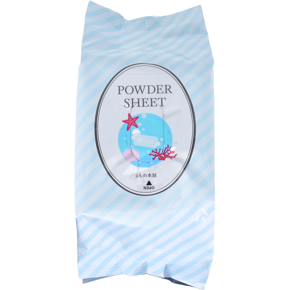 iiもの本舗 さらさらパウダーシート シーソープの香り 徳用 50枚入 1個(ご注文単位1個)【直送品】